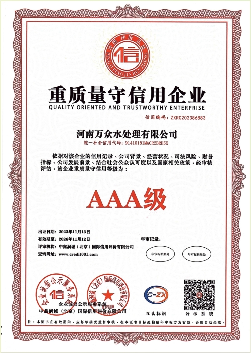 2023 -QUALITY ORIENTED AND TRUSTWORTHY ENTERPRISE---AAA grade